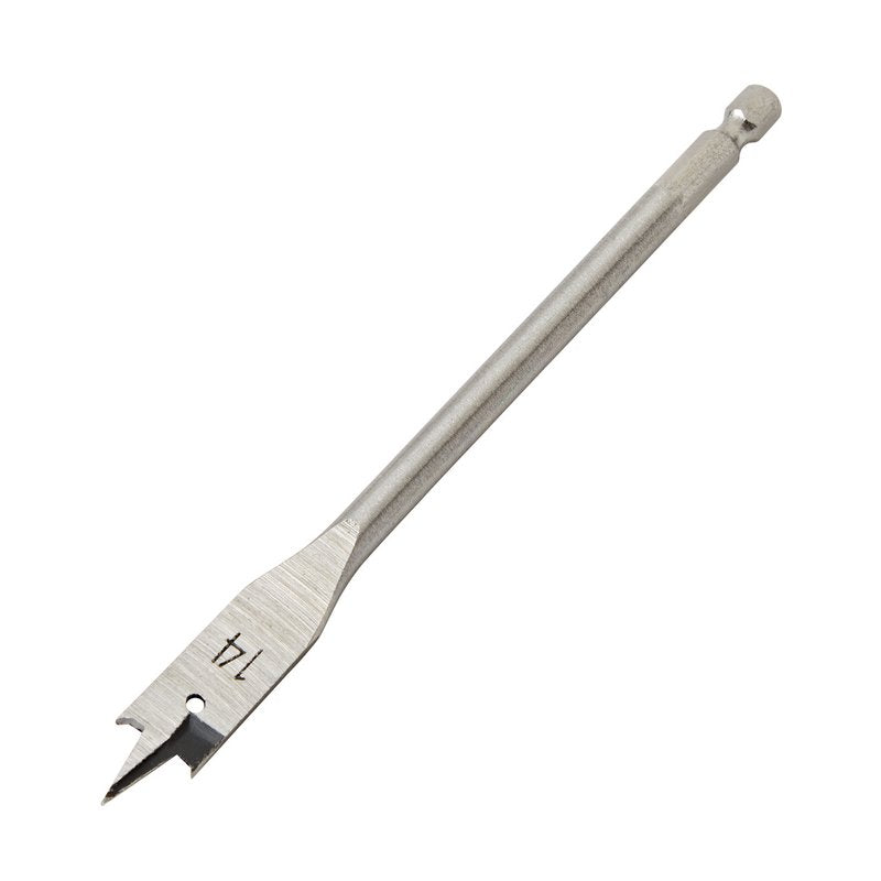 Draper Flat Wood Drill Bit 14mm Hex Shank Double Ground Tri Point 41507