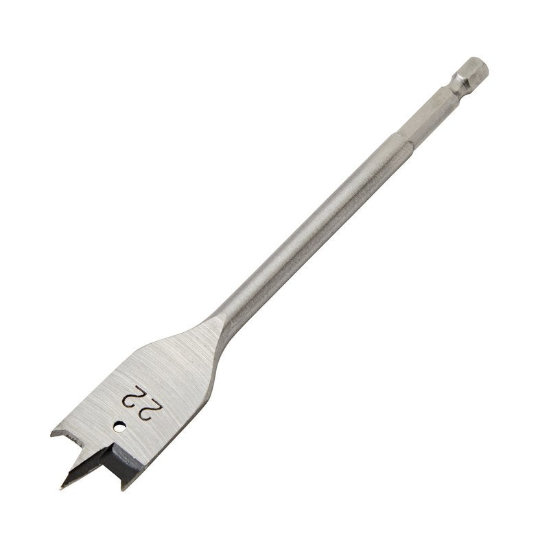 Draper Flat Wood Drill Bit 22mm Hex Shank Double Ground Tri Point 41590