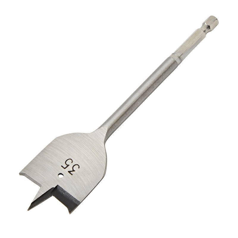 Draper Flat Wood Drill Bit 35mm Hex Shank Double Ground Tri Point 41788