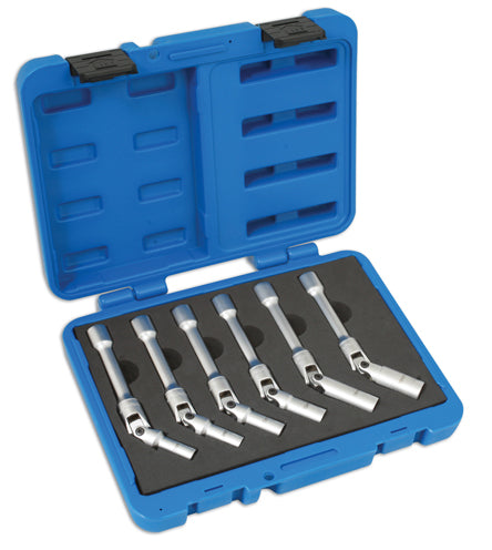 Laser Tools Metric Glow Plug Socket Set Extra Long Universal Joint 3/8D 6pc 4324