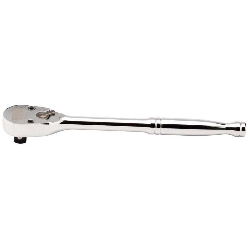 Draper 1/2"D 60 Tooth Sealed Head Reversible Ratchet Polished Finish 43741