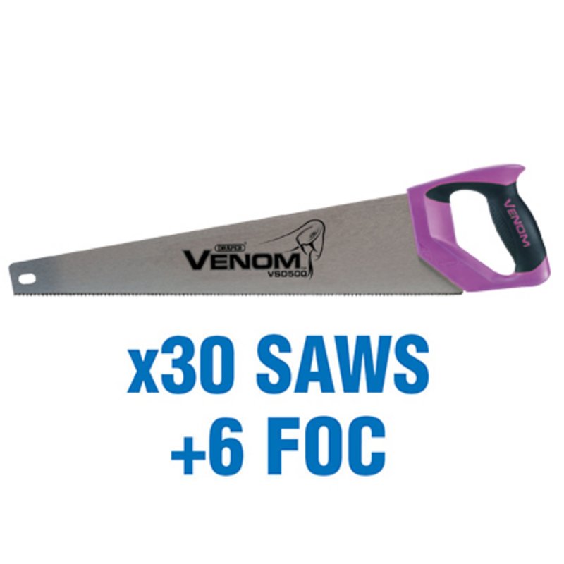 Draper Venom® Double Ground Laminate Saw, 500mm (added value pack 30 saws + 6 foc)