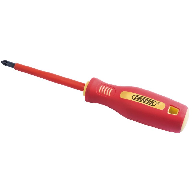 Draper Fully Insulated Soft Grip Cross Slot Screwdriver No.2 x 100mm 46532