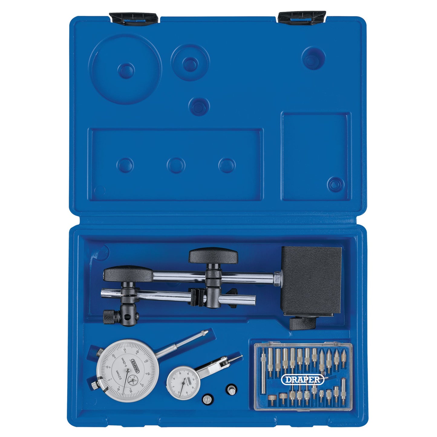 Draper Metric Dial Test Indicator Kit Magnetic & 22 x Interchangeable Tips 46609