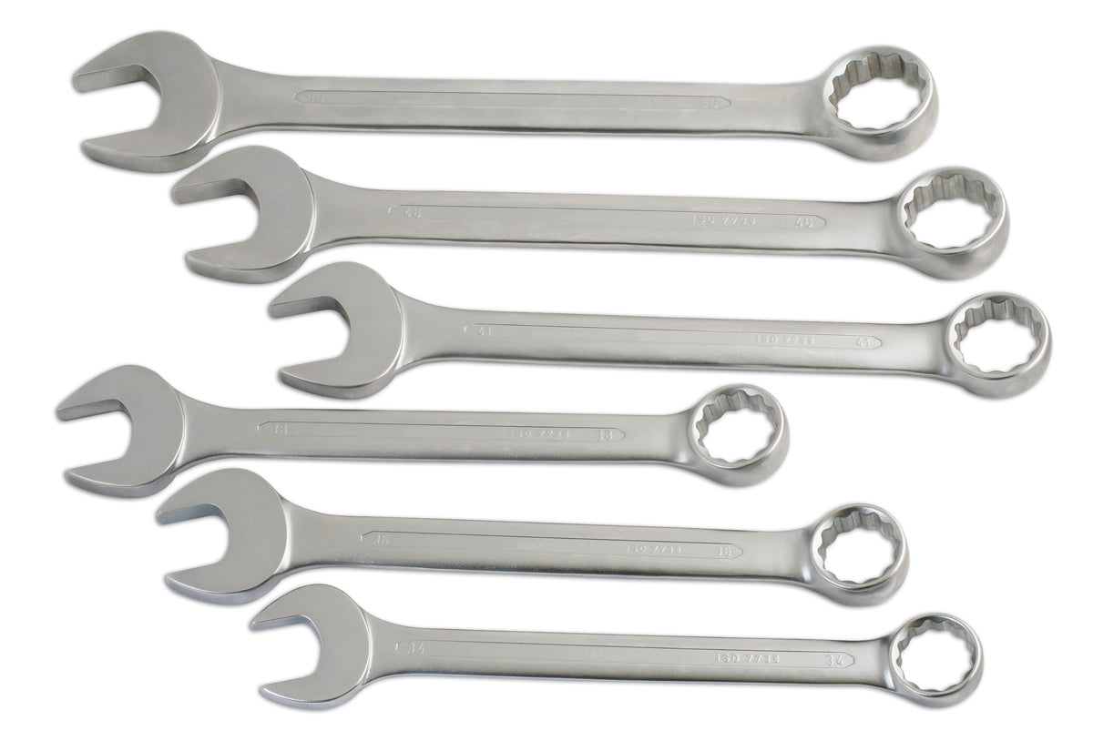 Laser Tools Jumbo Combination Spanner Set 6pc 4887