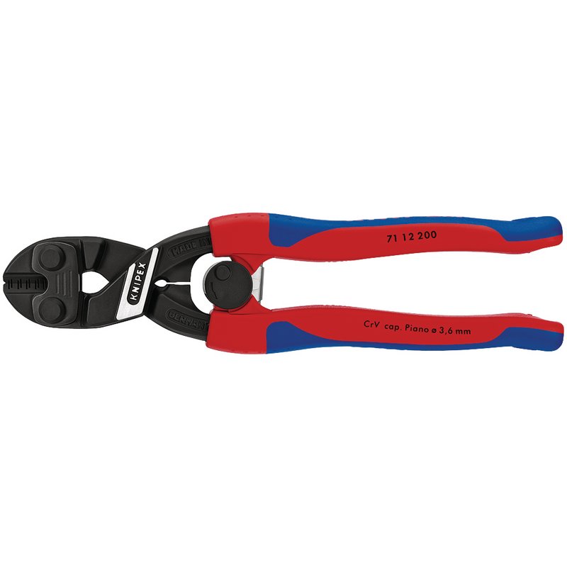 Knipex Cobolt 200mm Compact Bolt Cutters Sprung Handles Hard Wire Cut 4mm 49188