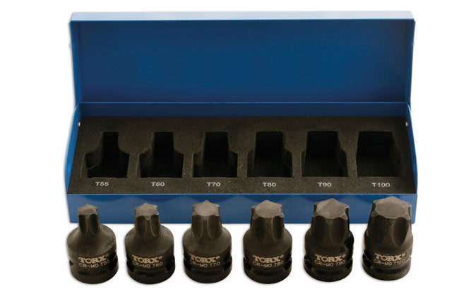 Laser Tools Heavy Duty Torx� Socket Bit Set 1/2"D 6pc 4947