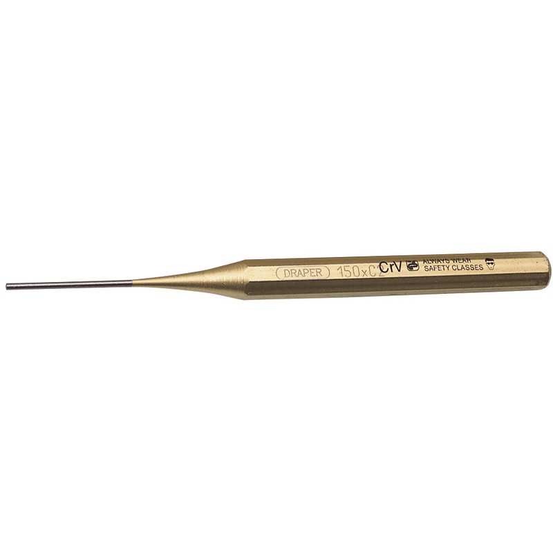 Draper 2 x 150mm Octagonal Parallel Pin Punch Ground Tip Tempered Head 51645
