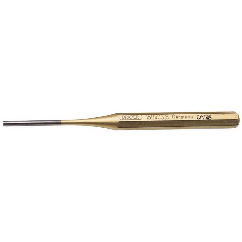 Draper 3.5 x 150mm Octagonal Parallel Pin Punch Ground Tip Tempered Head 51679