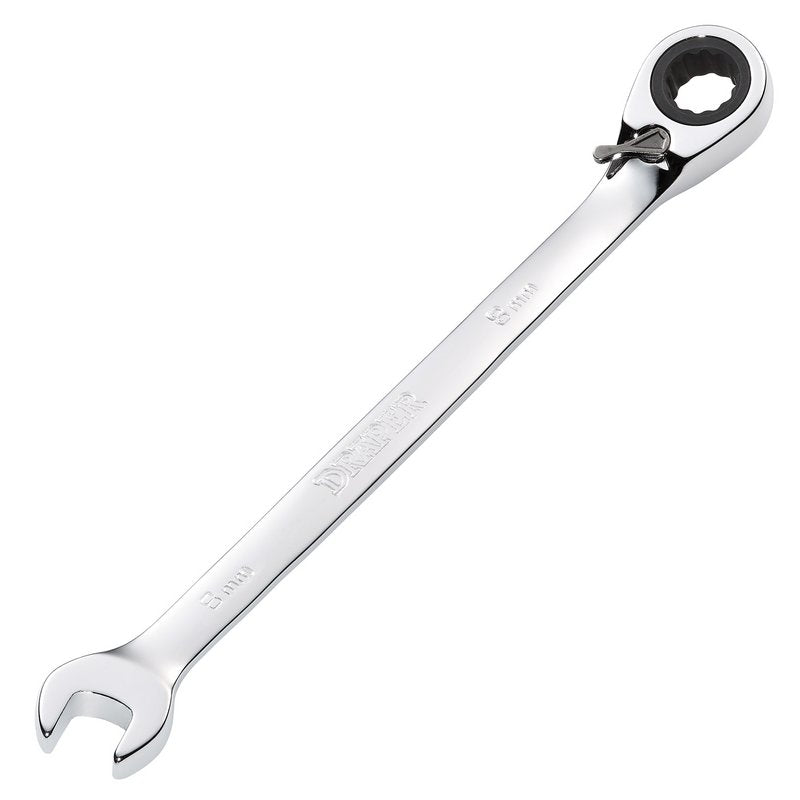 Draper 8mm Metric Reversible Ratcheting Combination Spanner 12 Point 51967