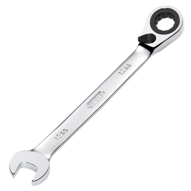 Draper 12mm Metric Reversible Ratcheting Combination Spanner 12 Point 51999