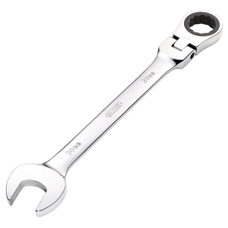 Draper HI-TORQ 30mm Metric Flexible Head Ratcheting Combination Spanner 52027