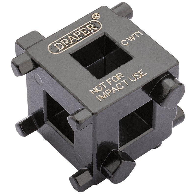 Draper Brake Caliper Wind Back Cube 3/8" Sq Dr Five Key Patterns 52334
