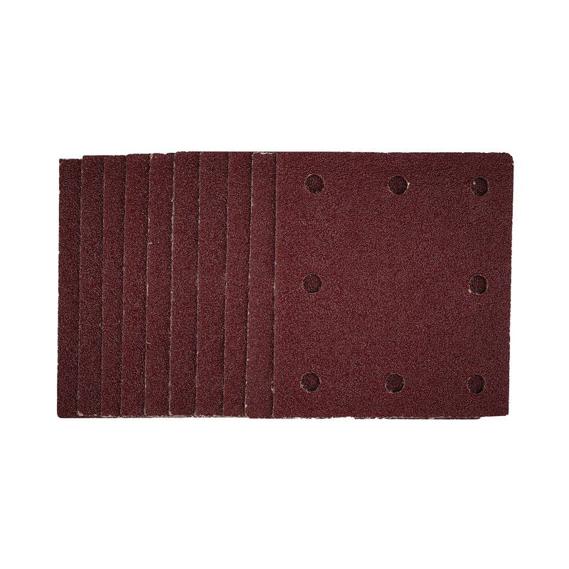 Draper 1/4 Sanding Sheets Hook and Loop 115 x 105mm 40 Grit 10 Pack 52388