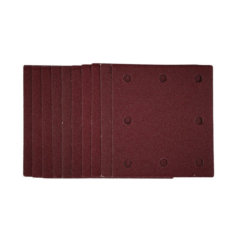 Draper 1/4 Sanding Sheets Hook and Loop 115 x 105mm 80 Grit 10 Pack 52390