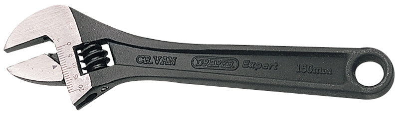Draper 150mm 24mm Jaw Crescent Type Adjustable Wrench Phosphate Finish 52679