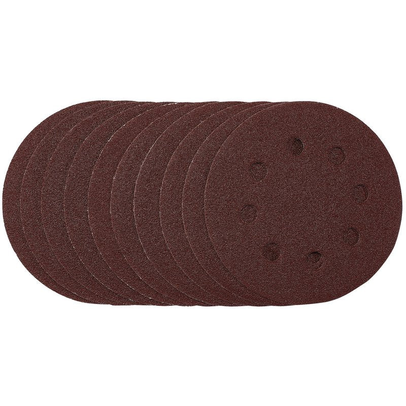 Draper Sanding Discs 115mm 80 Grit Hook & Loop 10 Pack 53499