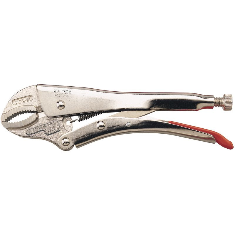 Knipex Curved Jaw Self Grip Pliers 250mm Serrated Gripping Surfaces 54217