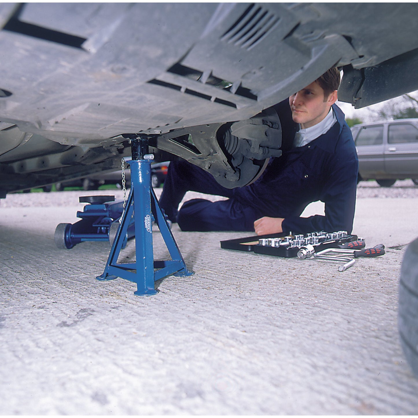 Draper Expert Axle Stands 2 Tonne Pair Maximum Height 520mm 54721