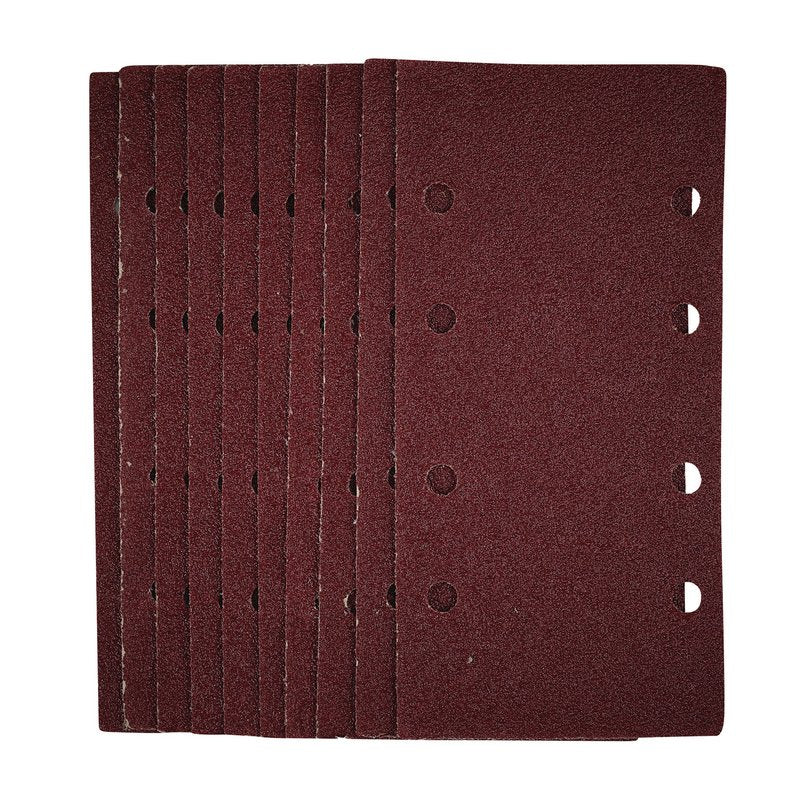 Draper 1/3 Sanding Sheets with Hook and Loop 93 x 190mm 40 Grit 10 Pack 54831