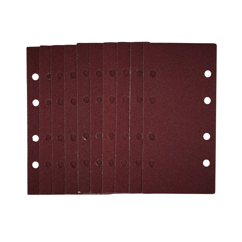 Draper 1/3 Sanding Sheets with Hook and Loop 93 x 190mm 80 Grit 10 Pack 54851