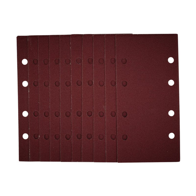 Draper 1/3 Sanding Sheets with Hook and Loop, 93 x 190mm 120 Grit 10 Pack 54869