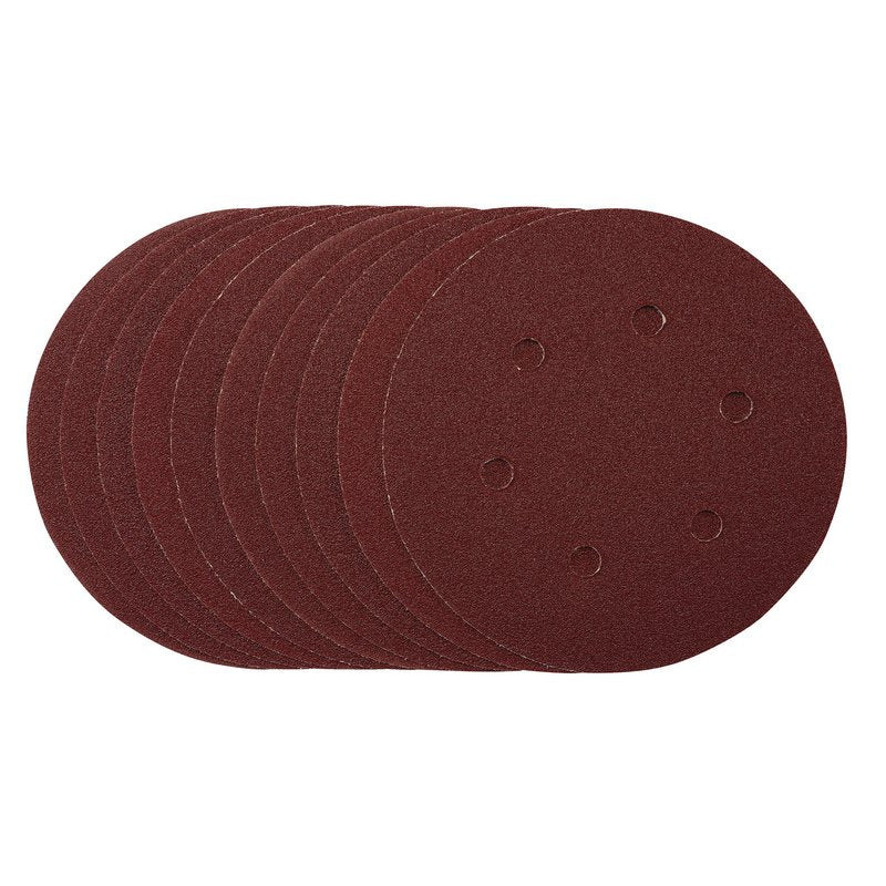 Draper Sanding Discs 150mm Hook & Loop 80 Grit 10 Pack 54888