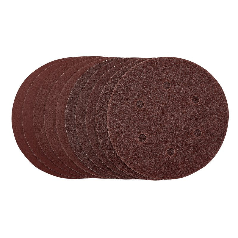 Draper Sanding Discs 150mm Hook & Loop Assorted Grit 10 Pack 55069