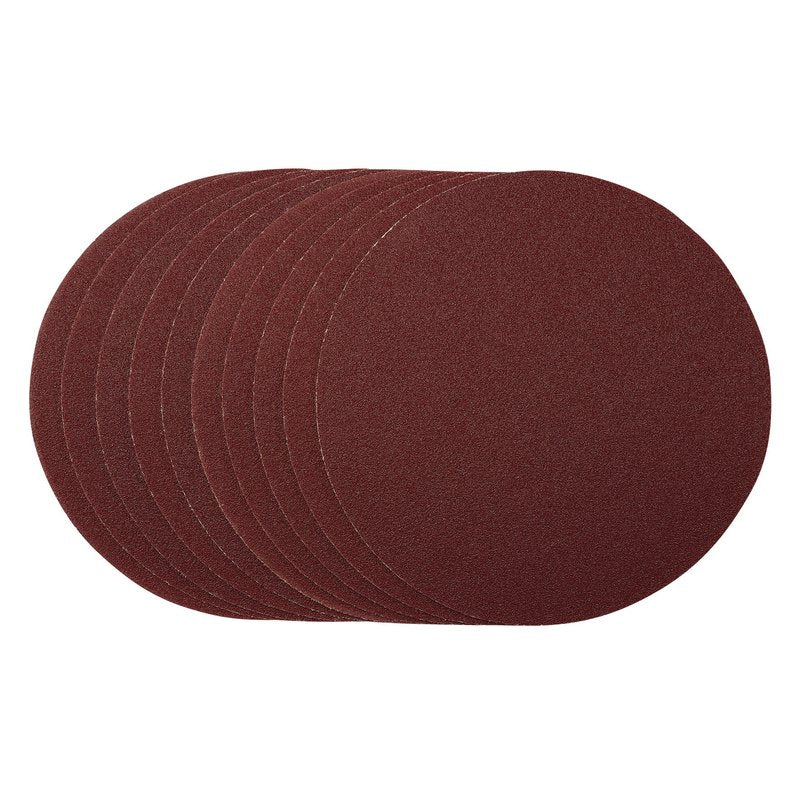 Draper Sanding Discs 180mm Hook & Loop 80 Grit 10 Pack 55204