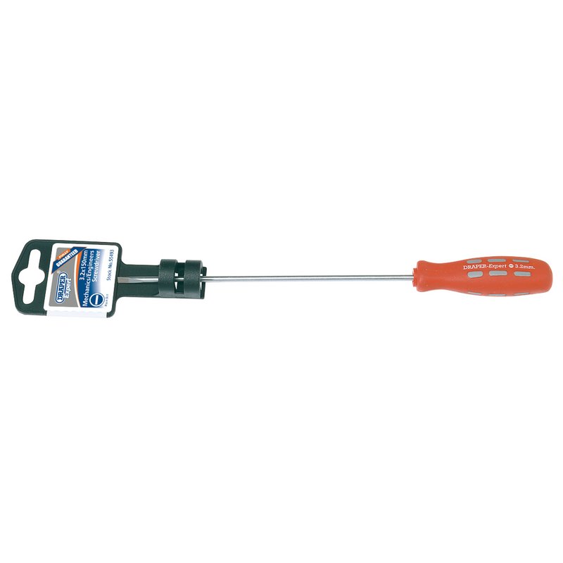 Draper Plain Slot Parallel Tip Mechanic's Screwdriver 3.2 x 150mm 55493