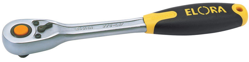 Elora 1/2"D 270mm Quick Release Soft Grip Reversible Ratchet 32 Tooth 55536