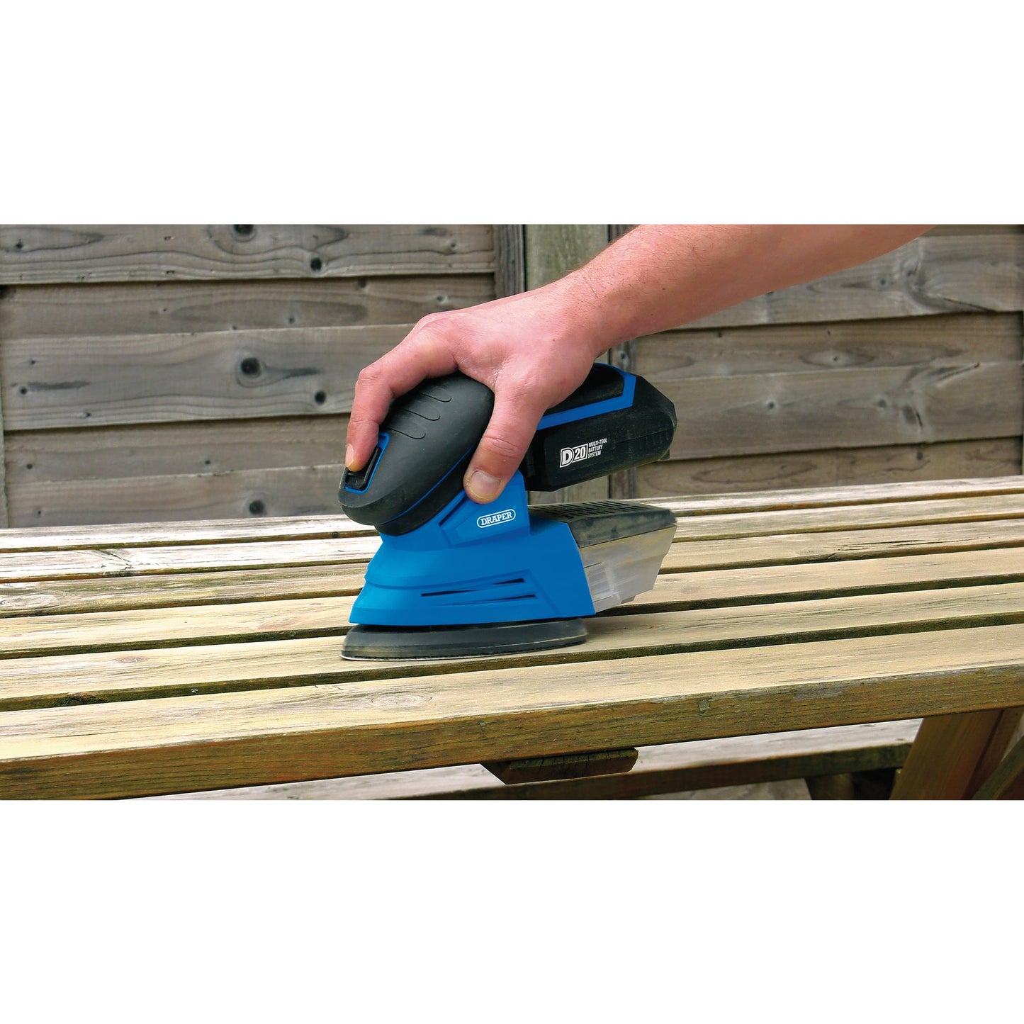Draper D20 20V Tri-Base Detail Sander Sold Bare Speed 11000rpm 55657
