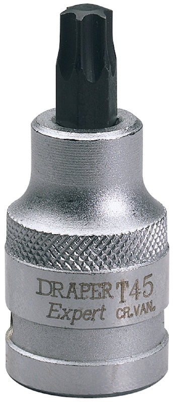 Expert T45 x 55mm 1/2" Square Drive Draper TX-STAR® Socket Bit