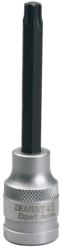 Expert T45 x 100mm 1/2" Square Drive Draper TX-STAR® Socket Bit