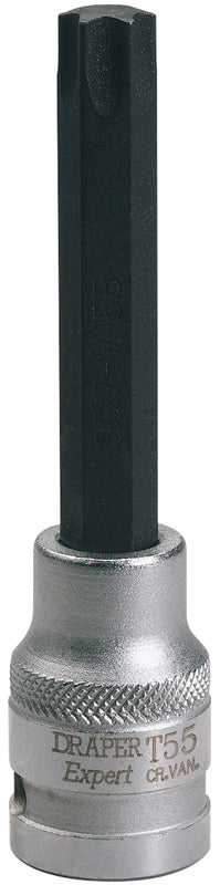Expert T55 x 100mm 1/2" Square Drive Draper TX-STAR® Socket Bit