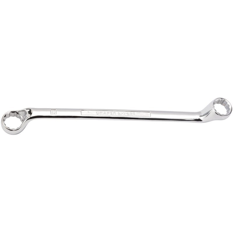 Draper 21 x 23mm HI-TORQ Deep Offset Ring Spanner Bi Hex Chrome 55695