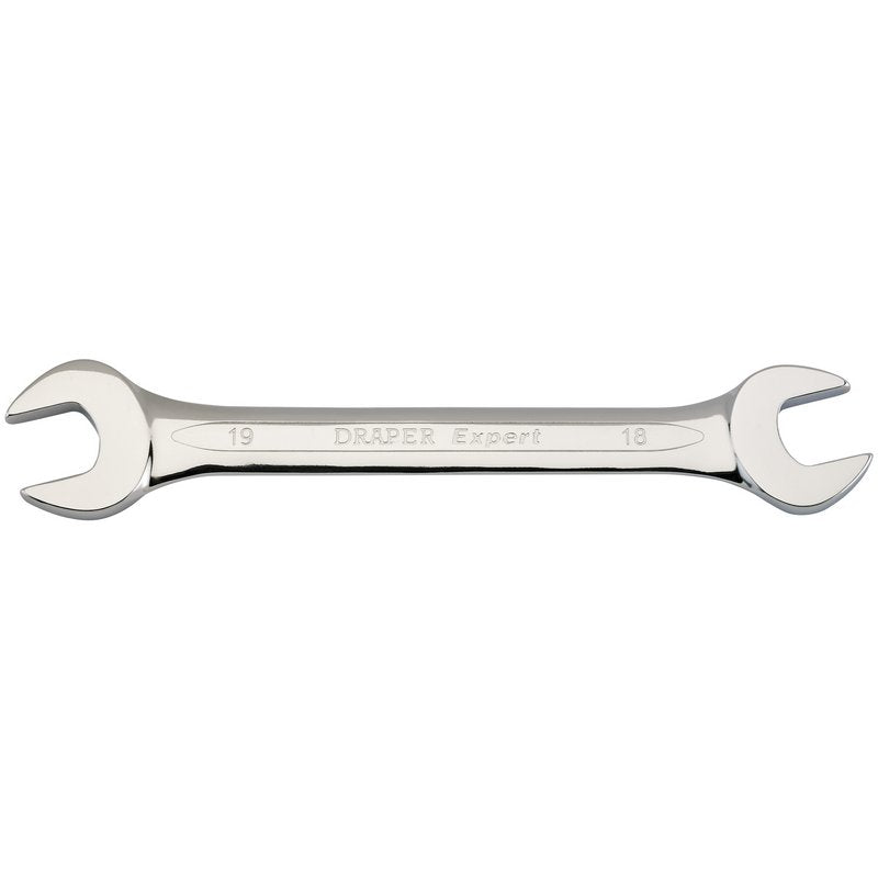 Draper Open End Spanner 18 x 19mm Chrome Plated And Fully Polished 55719