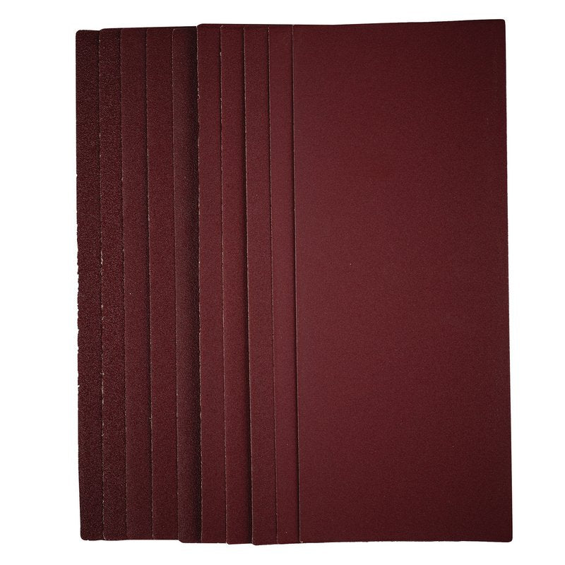 Draper 1/2 Sanding Sheets 115 x 280mm Assorted Grit 10 Pack 57373