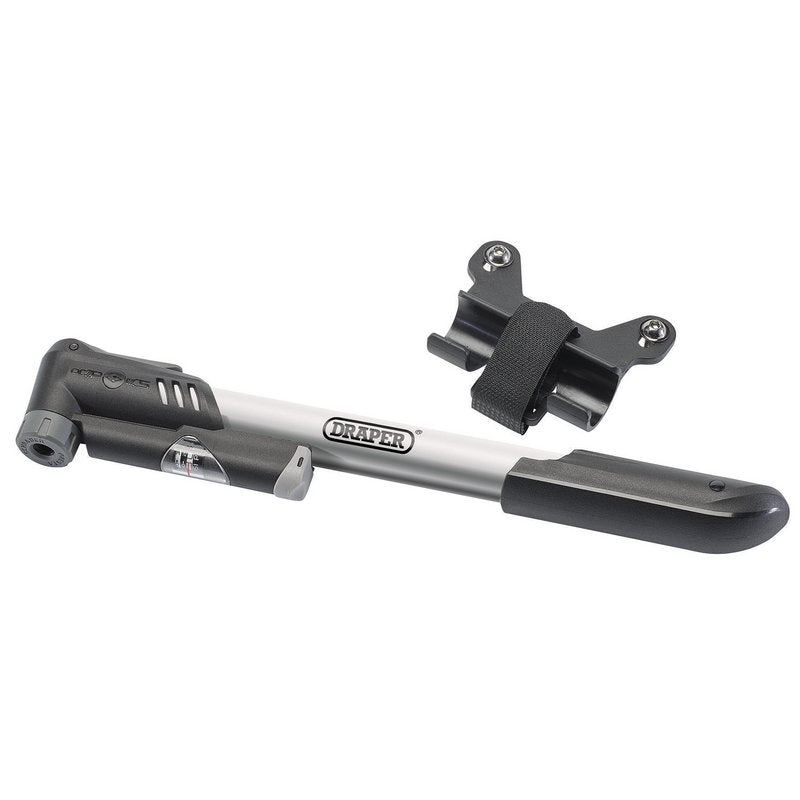 Draper Dual Connector Bicycle Hand Pump Max Pressure 120psi Length 267mm 57379