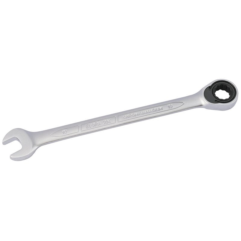 Elora 10mm Metric Ratcheting Combination Spanner 72 Teeth Chrome Plated 58389
