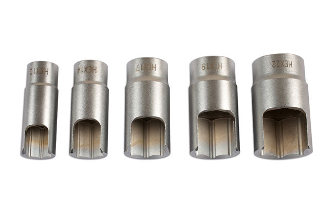 Laser Tools Elbow Connector Socket Set 3/8"D 5pc For L Type pipe fixings 6089