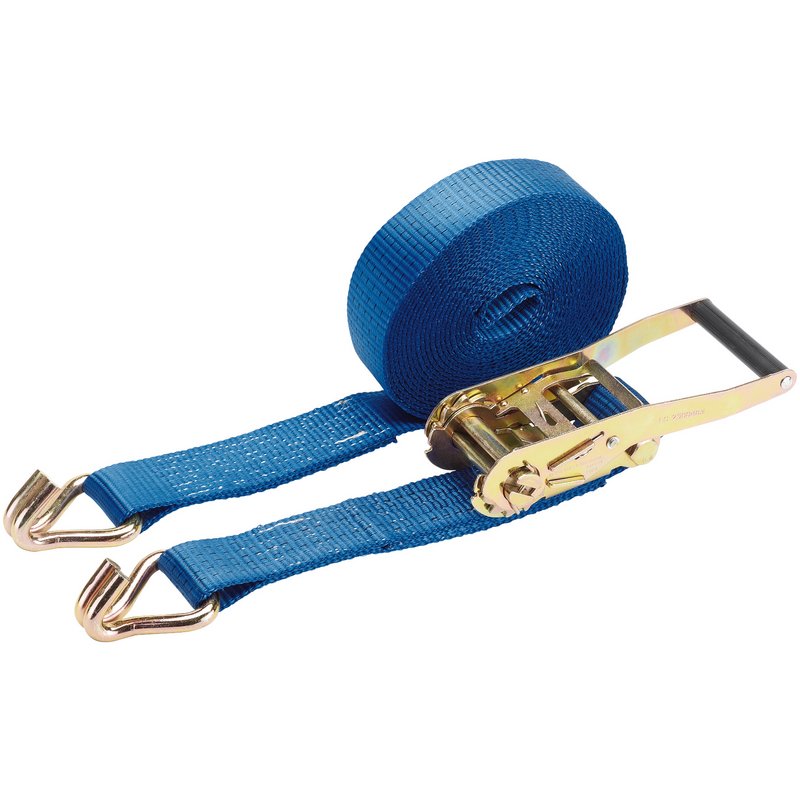 Draper Ratchet Tie Down Strap 8m x 50mm 2500kg Polyester Webbing 60952
