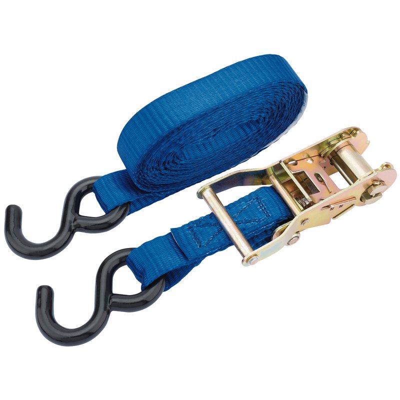 Draper Ratcheting Tie Down Straps 4.5m x 25mm 750kg Polyester Webbing 60957