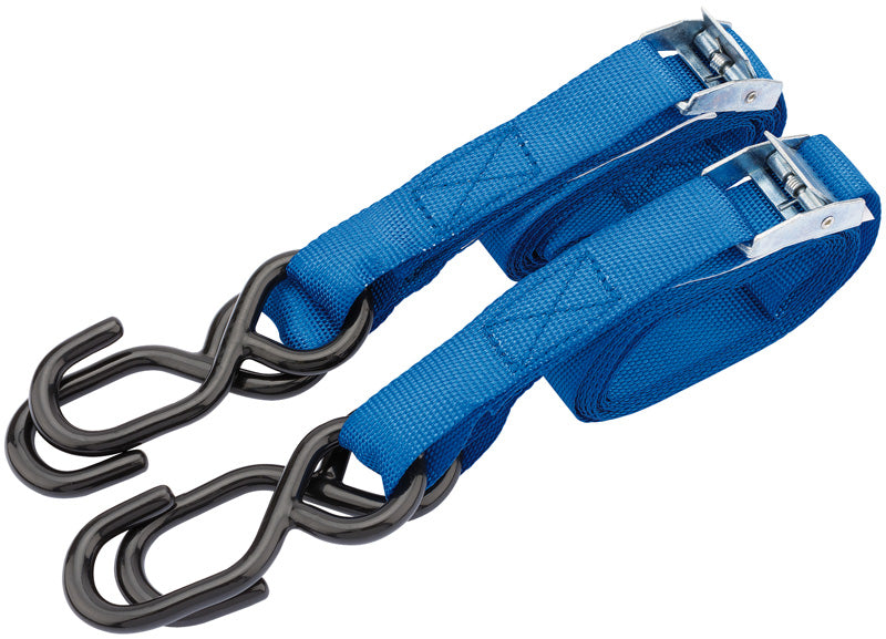 Draper Ratcheting Tie Down Straps 2.5m x 25mm 125kg 2 Piece 60962