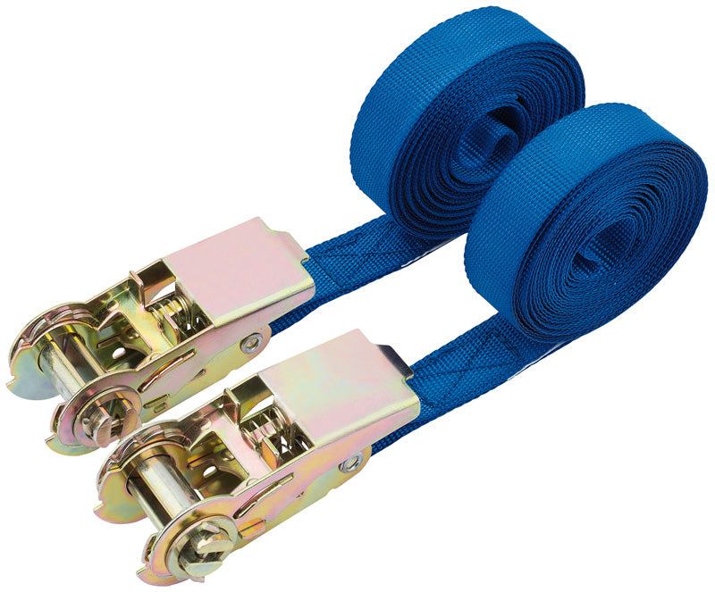 Draper Ratcheting Tie Down Straps 4.5m x 25mm 250kg 2 Piece 60966