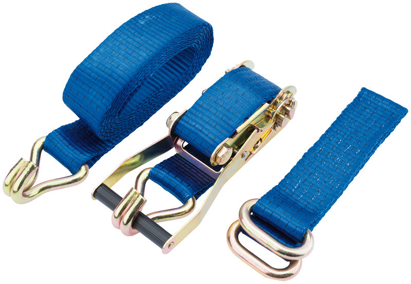 Draper Ratchet Vehicle Tie Down Straps 3m x 50mm 2500kg Polyester Webbing 60969