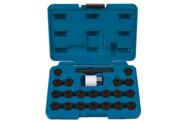 Laser Tools Locking Wheel Nut Key Set 22pc - for Audi 6232
