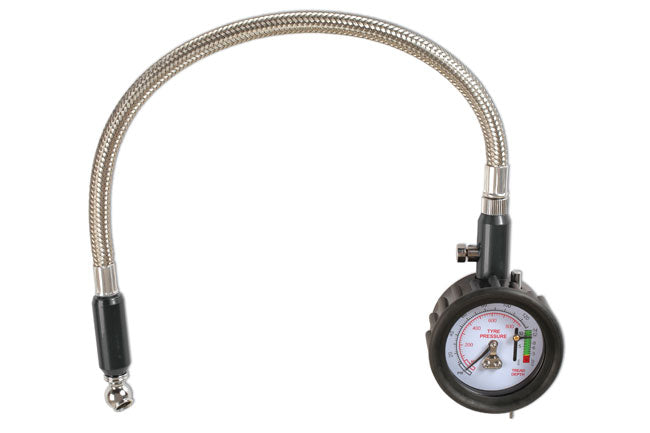 Laser Tools Tyre Pressure & Tread Gauge with Flexi Hose 6273