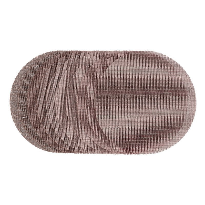 Draper Quality Mesh Sanding Discs 150mm 80G, 120G, 180G, 240G 10 Pack 62989