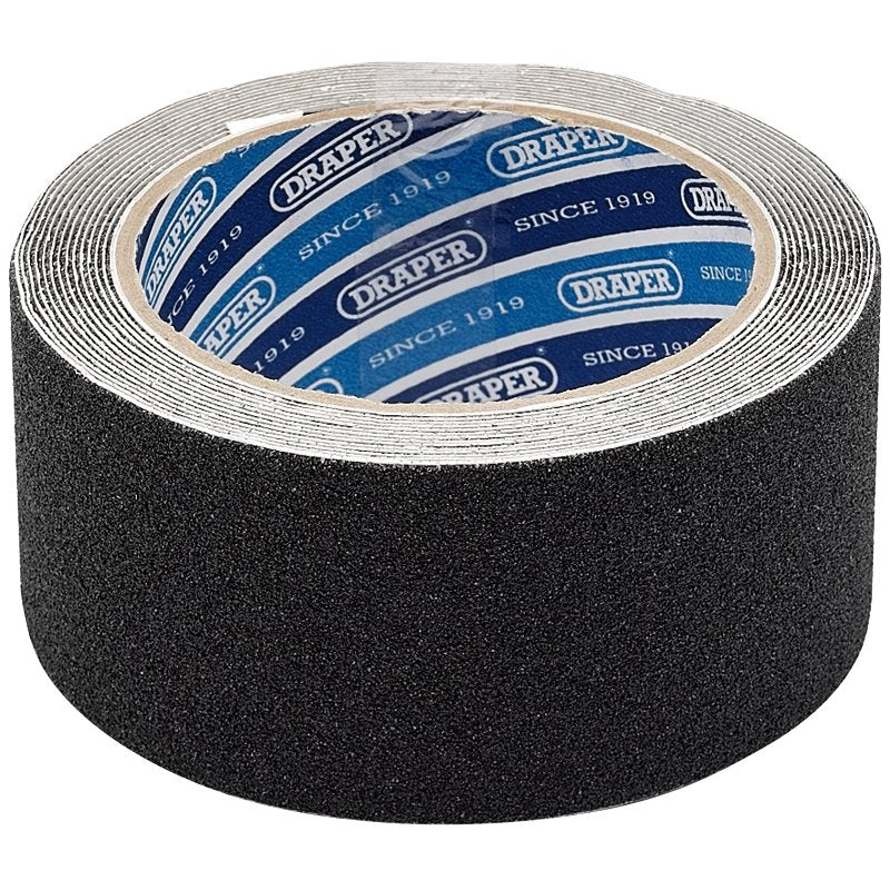 Draper Heavy Duty Safety Grip Tape Roll 3.7m x 50mm, Black 63384